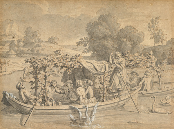 July Amusements on the Water Juillet les Divertissements sur leau ca 1700