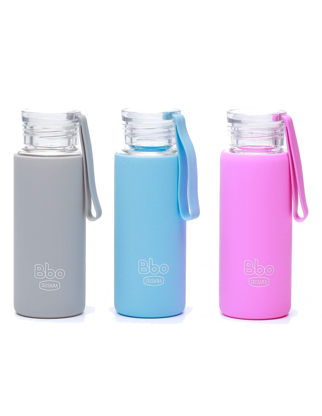  BOTELLA BBO BOROSILICATO CON SILICONA 330 ML AZUL