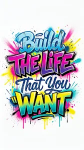 Street Art Graffiti Typography Build The Life You Want Wallpaper