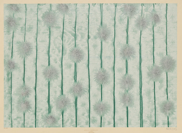 Kleisterpapier mit Blütenmotiven 1900