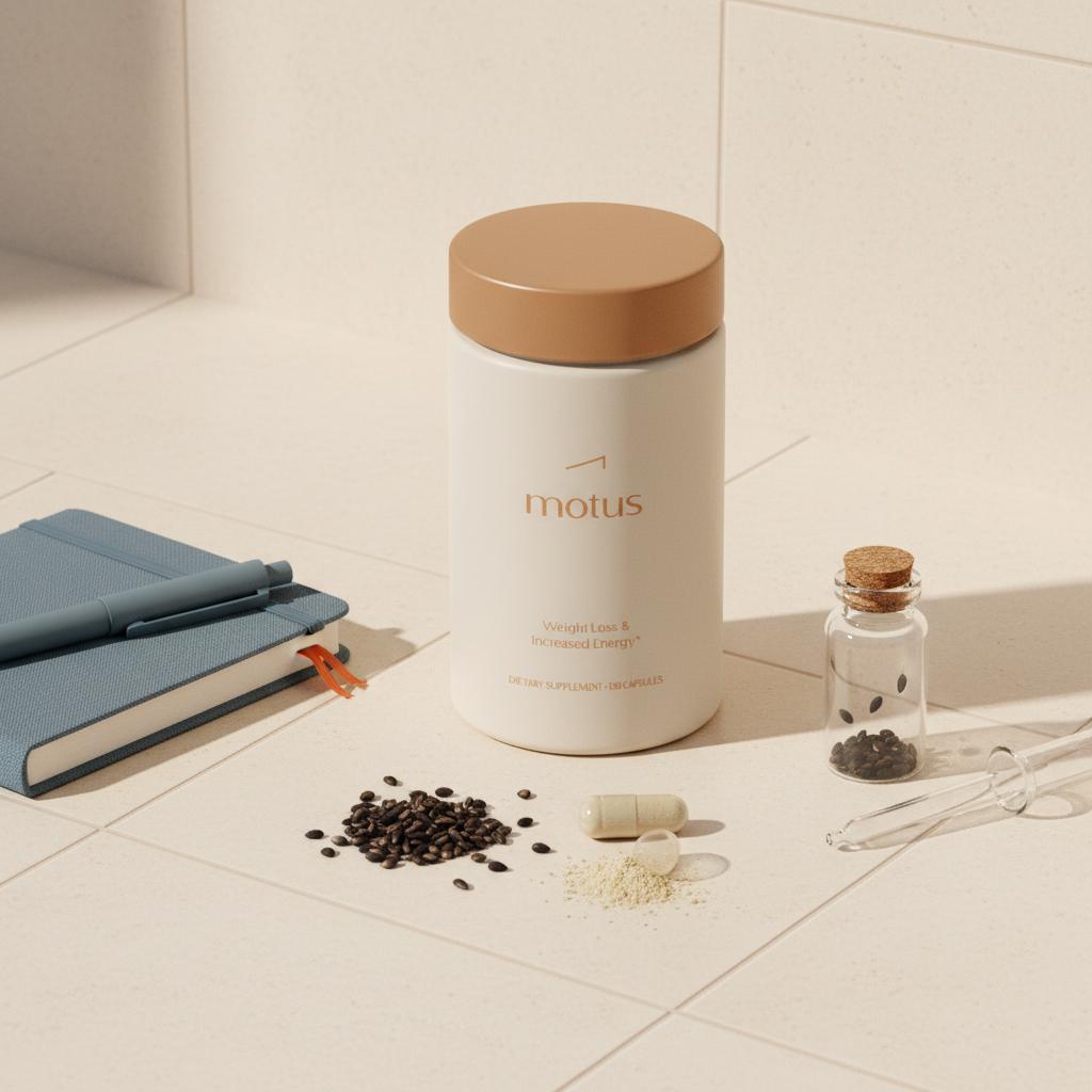 Tonum supplement jar with milk thistle seeds and an open capsule beside a lab notebook and glass vial on a cream tile surface — Does silymarin repair the liver?