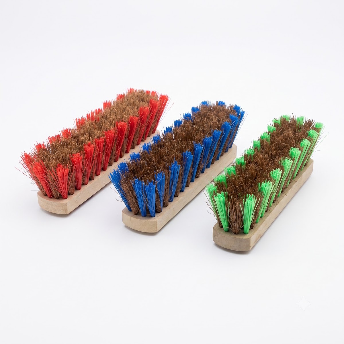 29CM (55MM) NATURAL COCO / GREEN PET (BLUE, RED) BROOM + ROUND SOCKET photo 2