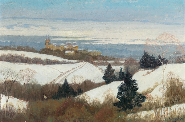 View of Klosterneuburg in winter