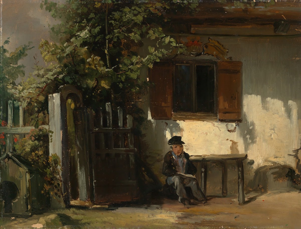 An der Gartentür