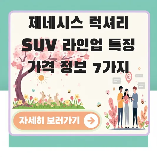 제네시스 럭셔리 SUV 라인업 특징 가격