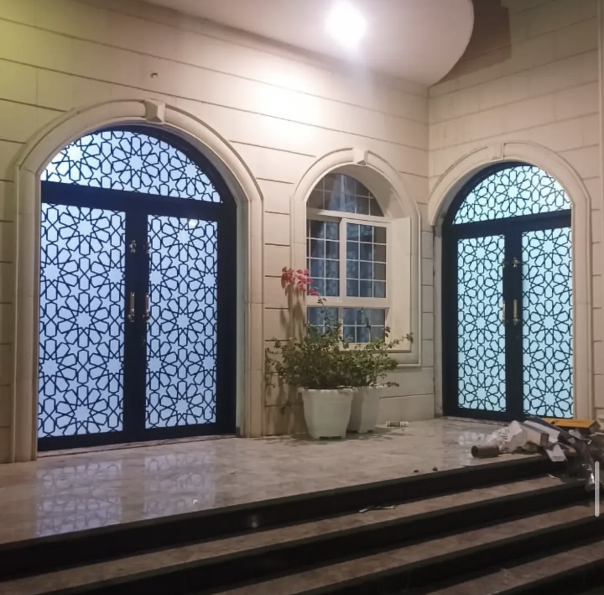 Steel framed door design Fujairah Al Taher metal works
