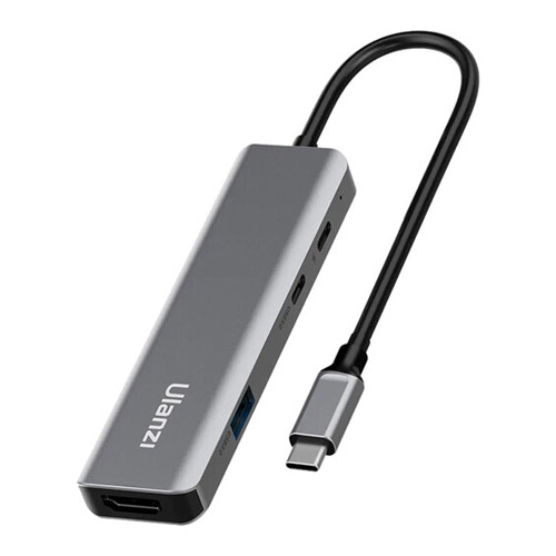 Hub USB-C 4-en-1 – HDMI, USB-A y 2 × USB-C
