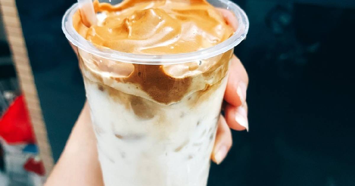 Sữa tươi trân châu cacao dalgona sốt pucachino