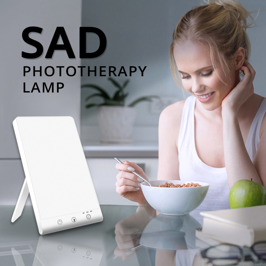 SAD light therapy lamp, flat design