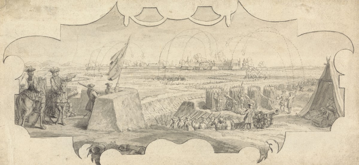 An Officer upon a Rampart Directing the Bombardment of a Distant Town