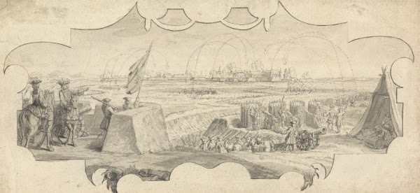 An Officer upon a Rampart Directing the Bombardment of a Distant Town
