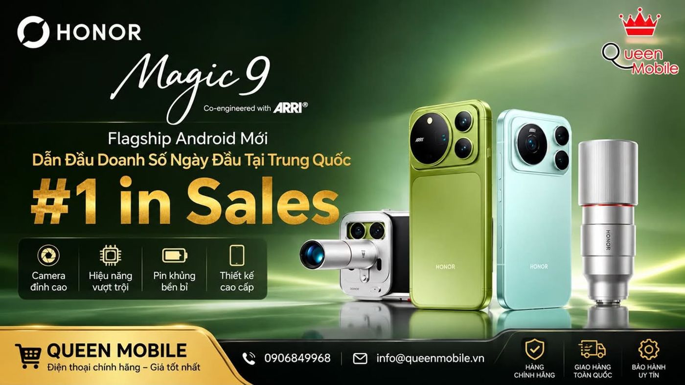 HONOR MAGIC9 ĐỨNG SỐ 1 DOANH SỐ NGÀY ĐẦU TRONG NHÓM FLAGSHIP ANDROID MỚI TẠI TRUNG QUỐC THEO SỐ LIỆU HONOR CÔNG BỐ #HONOR #HONORMagic9 #HONORMagic9ProMax #Magic9 #Android #Flagship