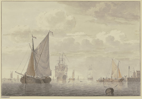 Vor Anker liegende Segelschiffe 1769