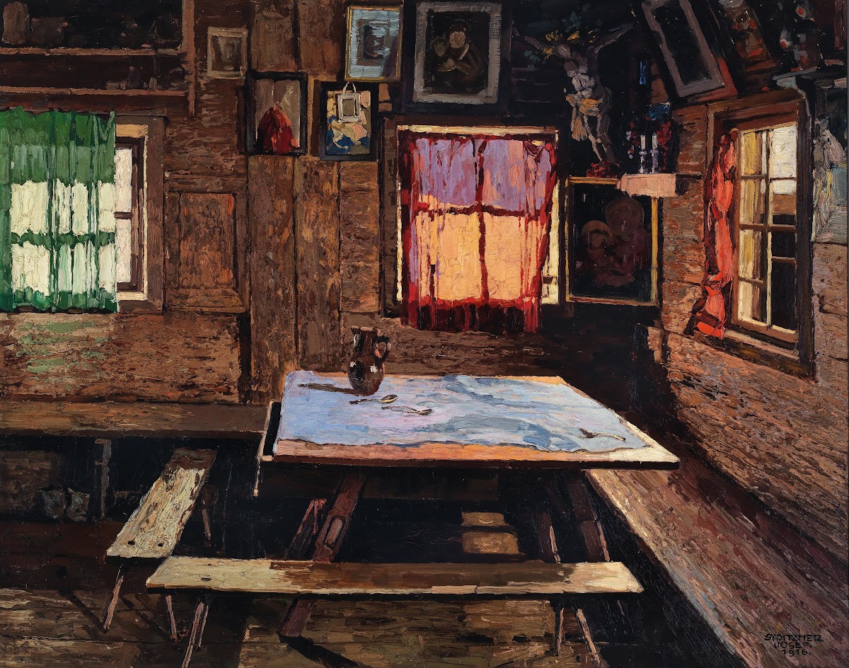 Sunlit room in a farmhouse 1916
