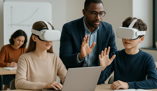 Ilustración sobre realidad virtual