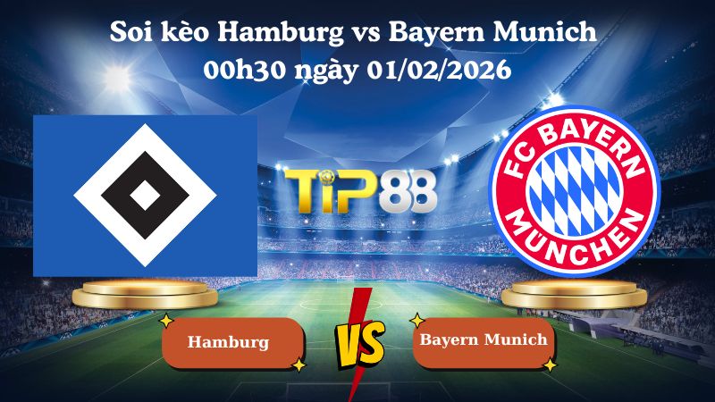 Nhận định soi kèo Hamburg vs Bayern Munich 00h30 ngày 01/02/2026
