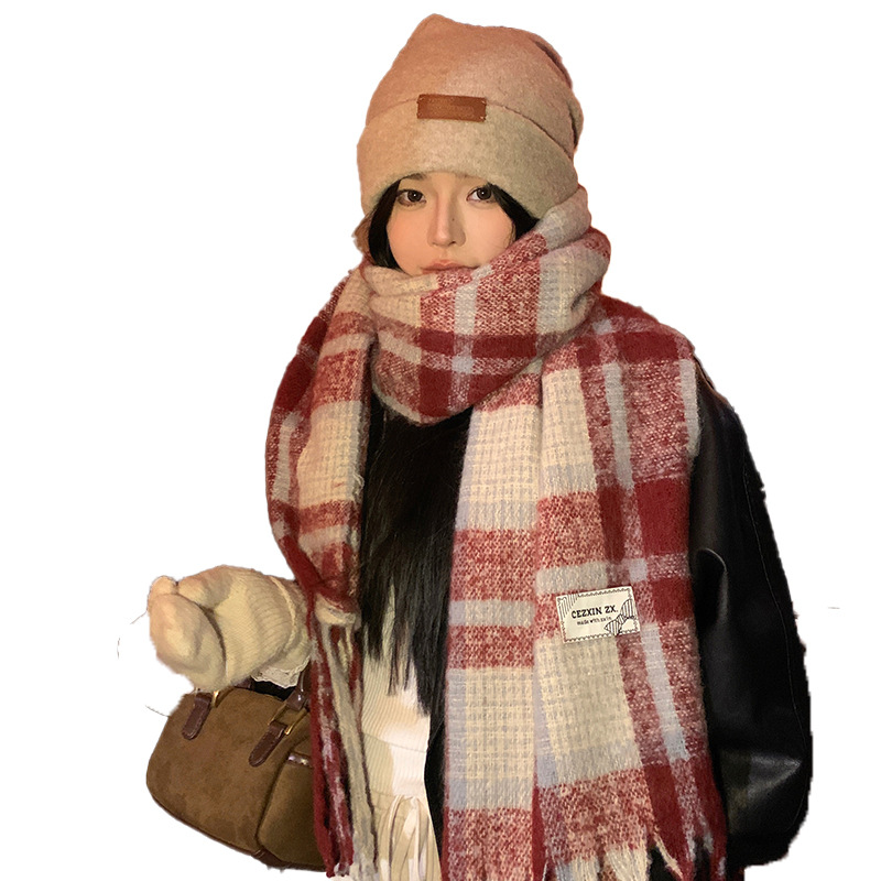 Gestrickter Schal im koreanischen Stil, 200x60 cm