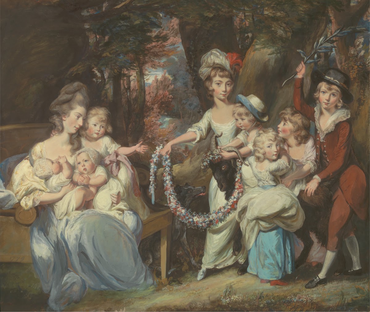 Mrs Justinian Casamajor and Eight of her Children 1779