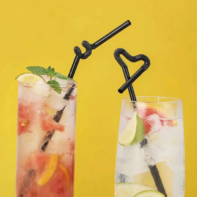 Plastic straws, individually packaged