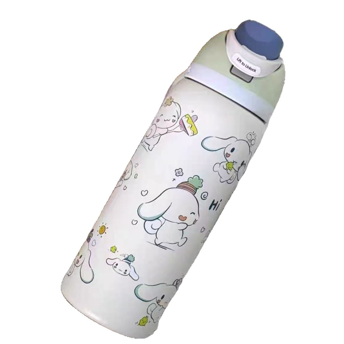 Edelstahl-Trinkflasche, 32 oz, mit Doppeldeckel