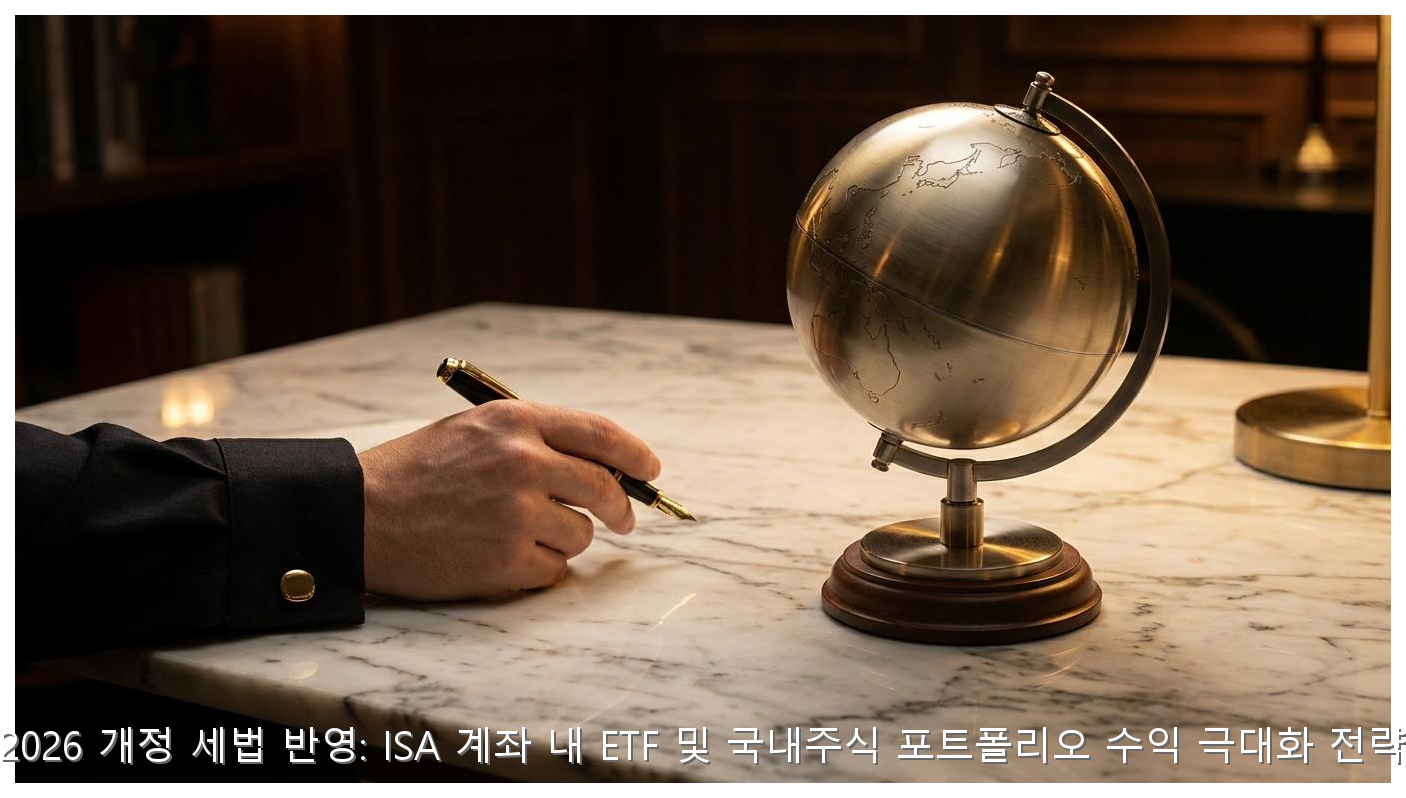 2026 개정 세법 반영: ISA 계좌 내 ETF 및 국내주식 포트폴리오 수익 극대화 전략 핵심 안내 및 분석 인포그래픽 (4)