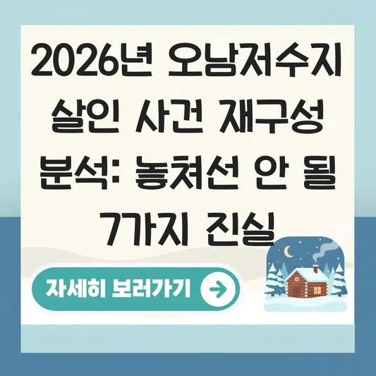 오남저수지 살인 사건 재구성 분석
