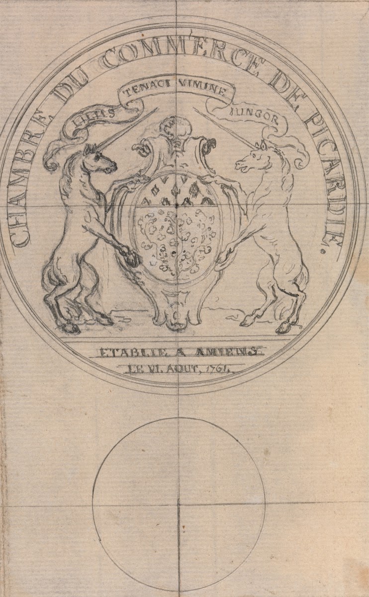 Design for a Coin Chambre de Commerce de Picardie 1761