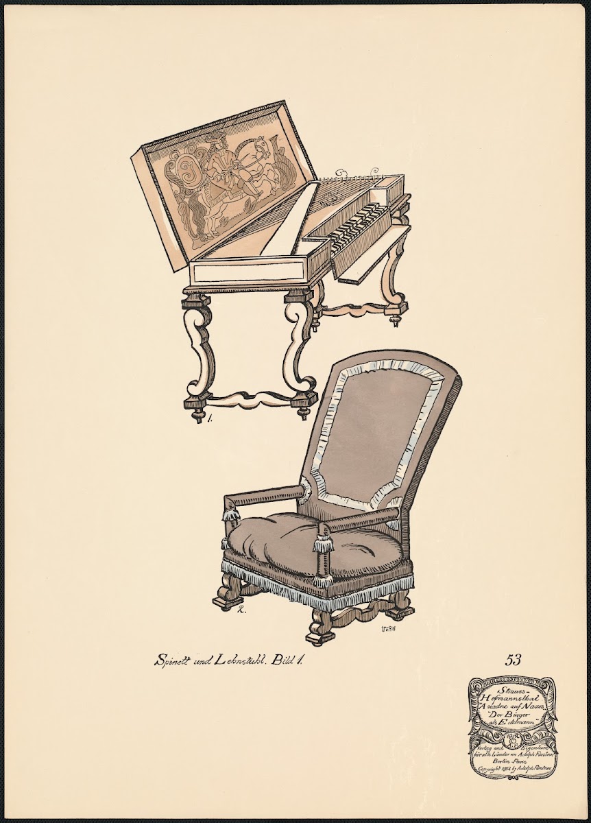 Spinett und Lehnstuhl 1912