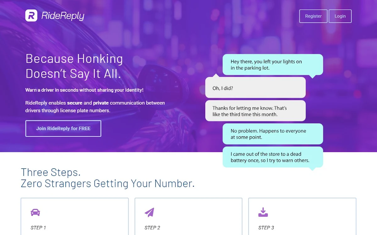 Captura de RideReply
