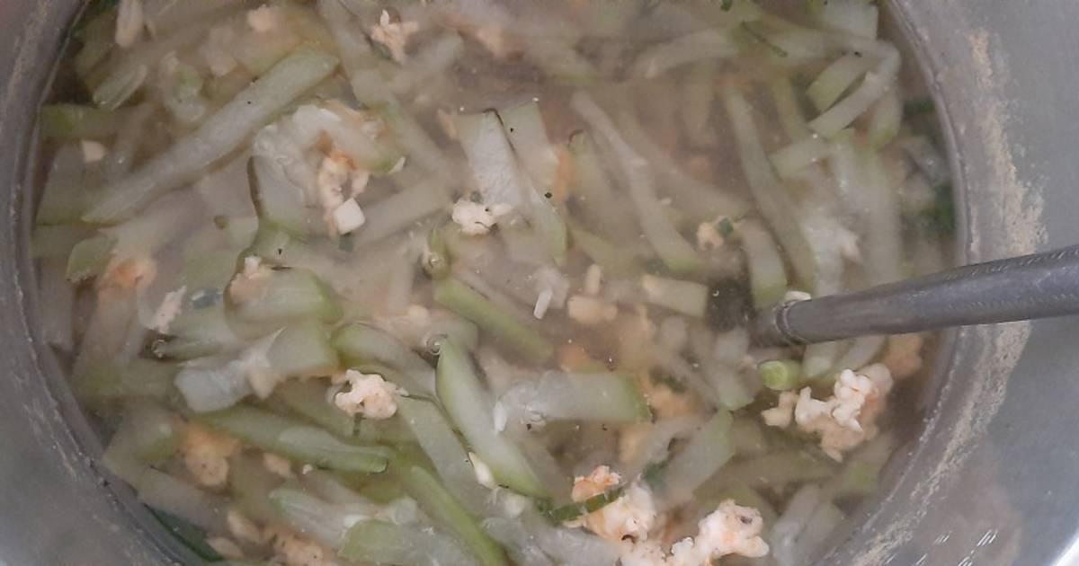 Canh bầu nấu tôm