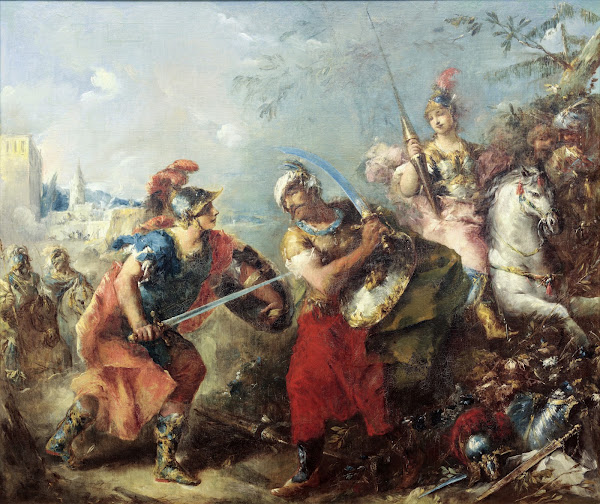 The Fight between Tancred and Argante With Clorinda in the Background 1714  1760