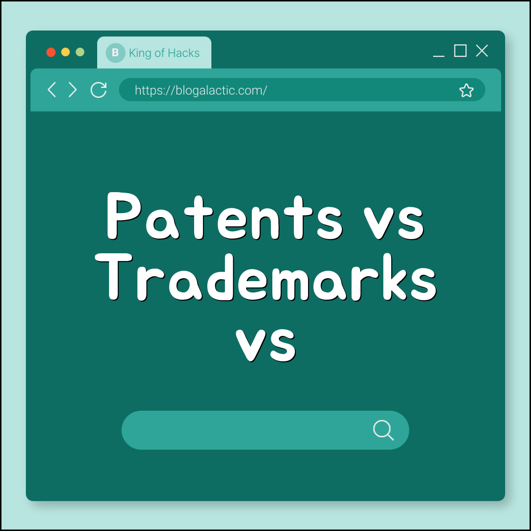 Intellectual Property Patents vs Trademarks vs Copyrights (USPTO registration, brand protection, invention rights)