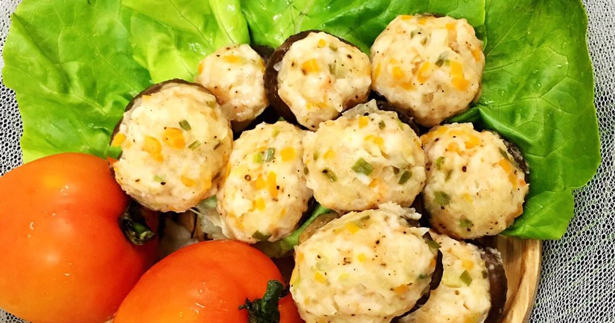 Tôm Nhồi Nấm Hương Hấp