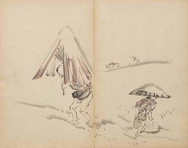 Figures in Snow 1800s