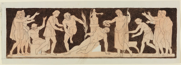 Der Tod des Ringkämpfers Arrhichion before 1842
