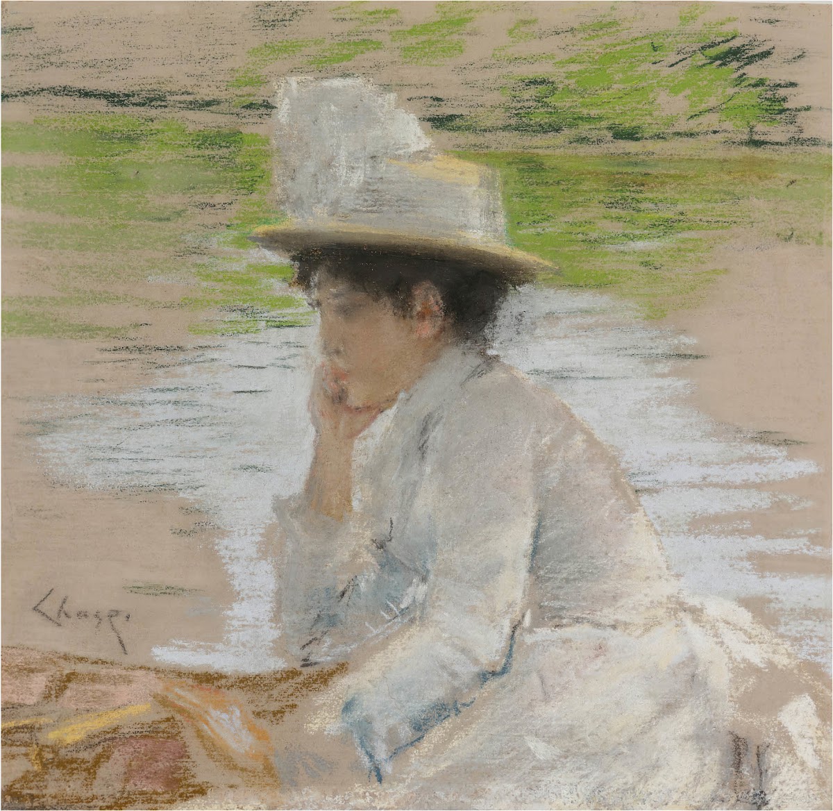 Untitled Portrait of Mrs Chase ca 1886