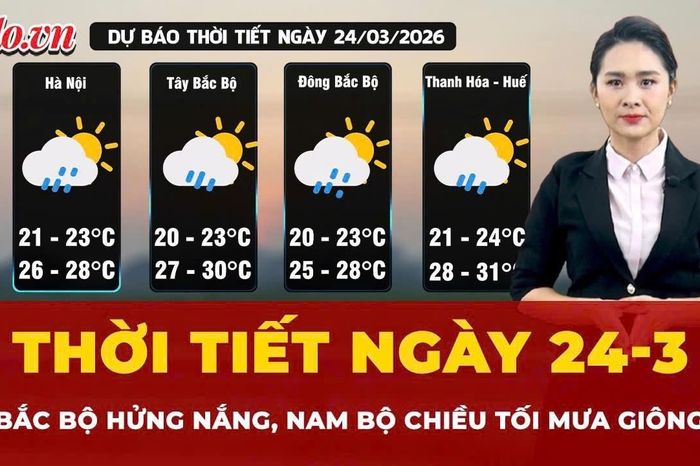 Dự báo thời tiết ngày 24-3: Bắc Bộ hửng nắng, Nam Bộ chiều tối mưa giông - Báo Pháp Luật TP.HCM