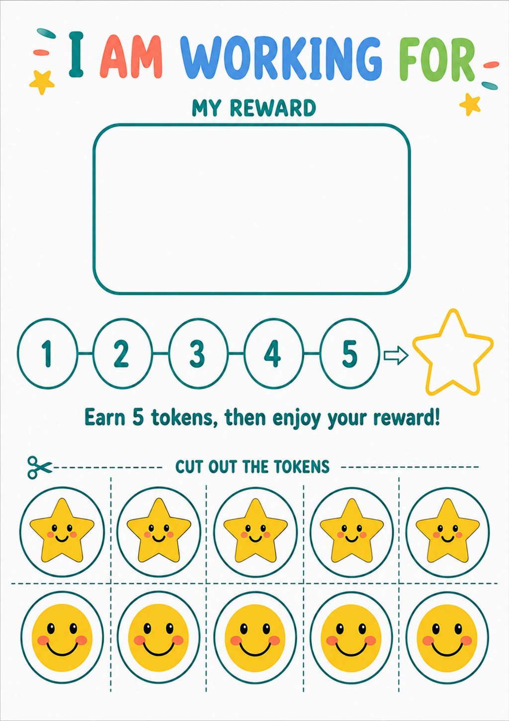 I Am Working For Reward Chart