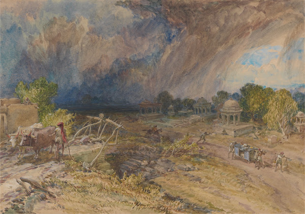 Dust Storm Coming On near Jeypore Rajpootana 1863