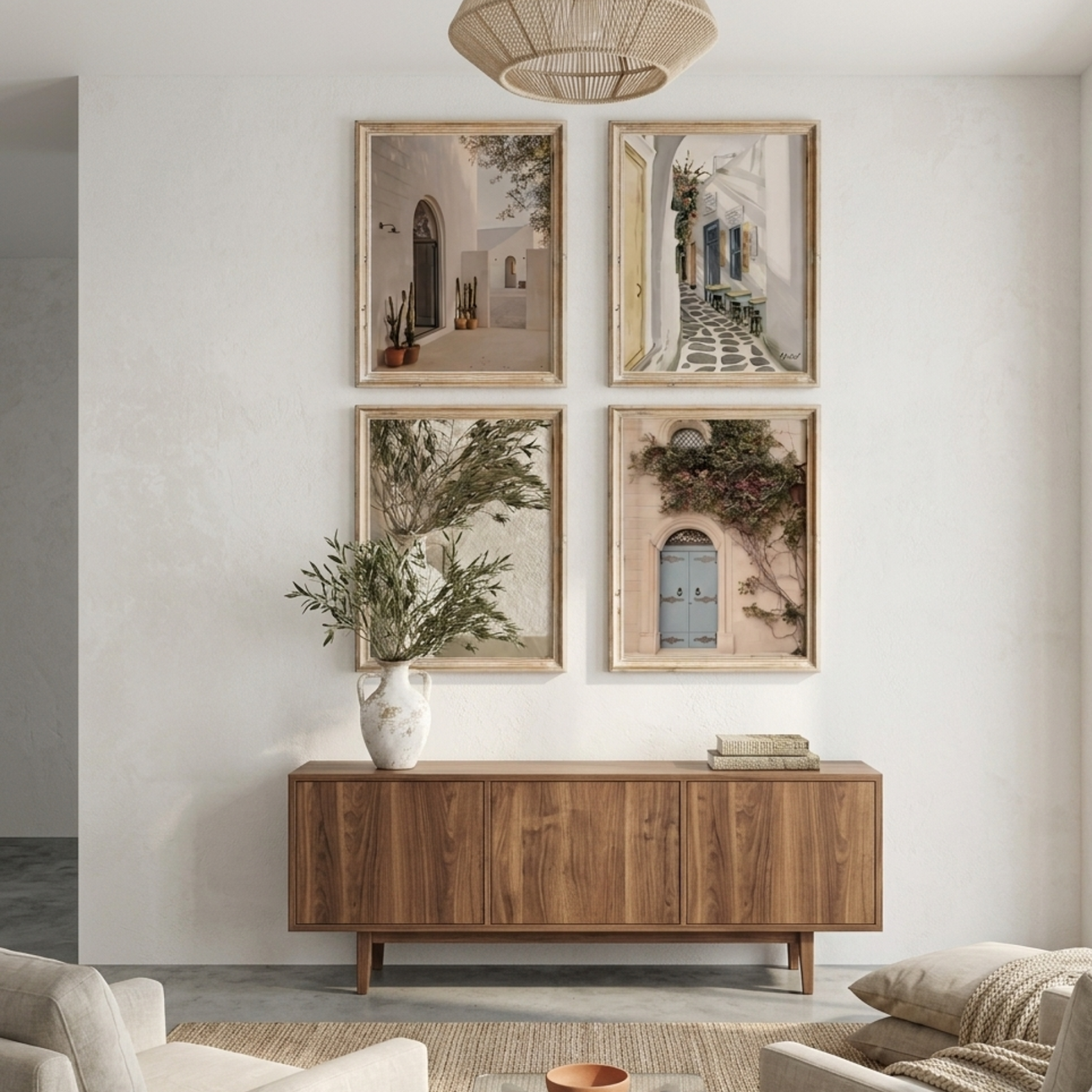 Mediterranean Escape Art Set | 4-Piece Sun-Drenched Gallery Wall Art - Image 2