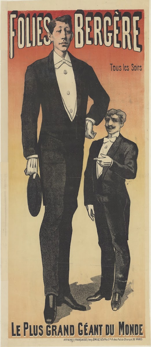 Folies Bergère Tous les soirs le plus grand géant du monde 1886