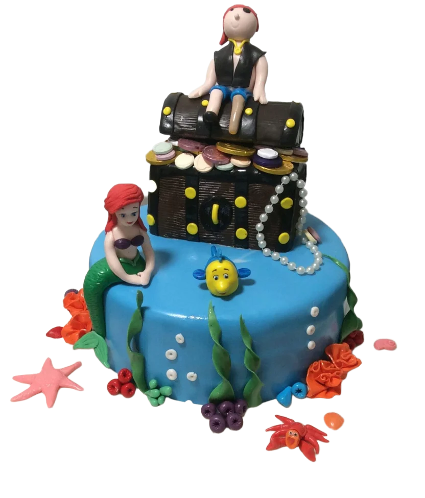 Pirate and Mermaid Birthday Cake CB-NC058