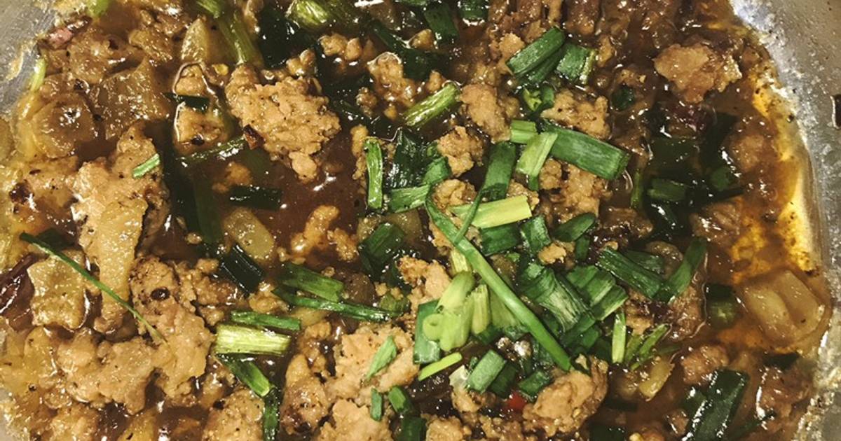Kho quẹt thịt bầm chấm rau luộc