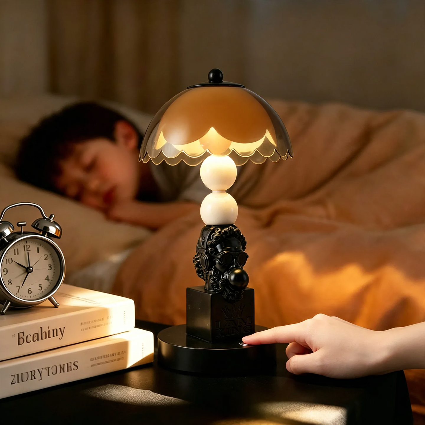 Bubble King bedside lamp with 3 brightness levels