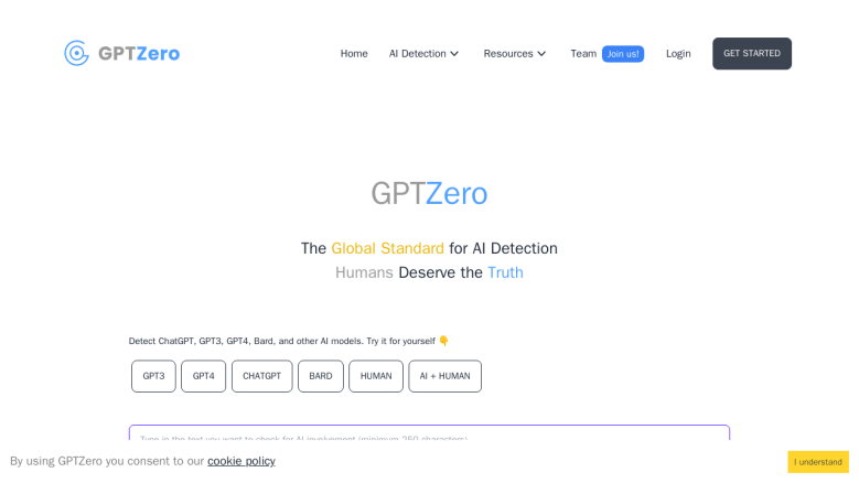 Captura de Zero GPT