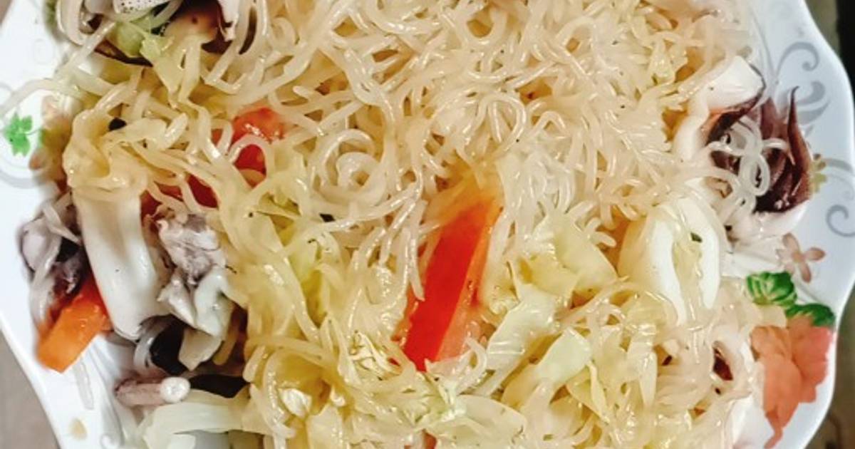 Bún nưa xào mực