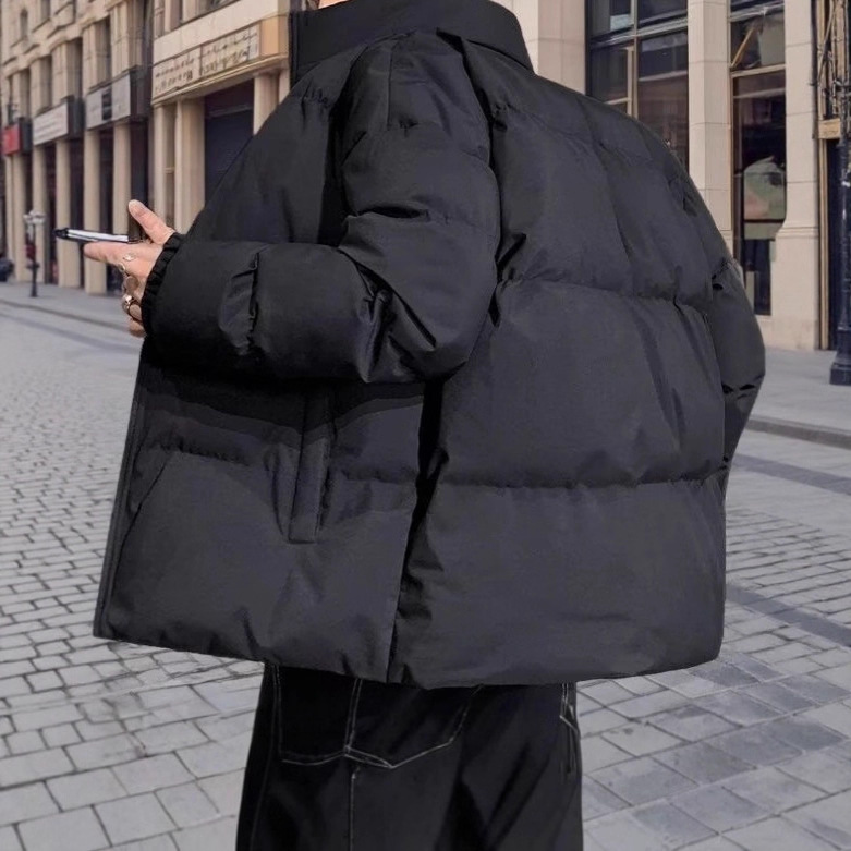 Unisex winter jacket, padded, stand-up collar