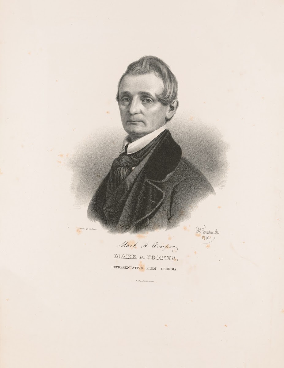 Mark A Cooper representative from Georgia 1843