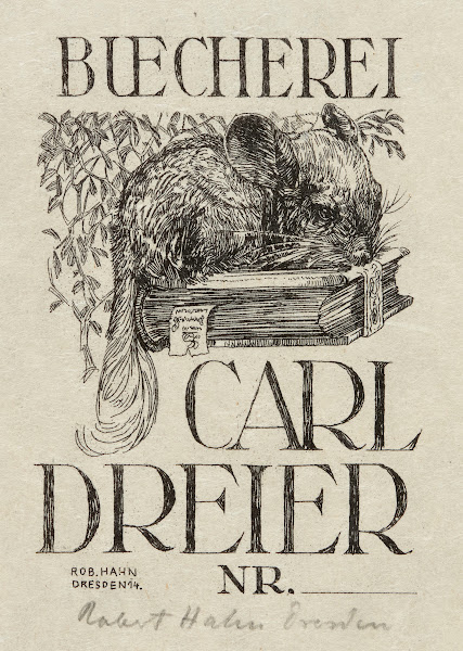Bookplate Buecherei Carl Dreier nr 1914