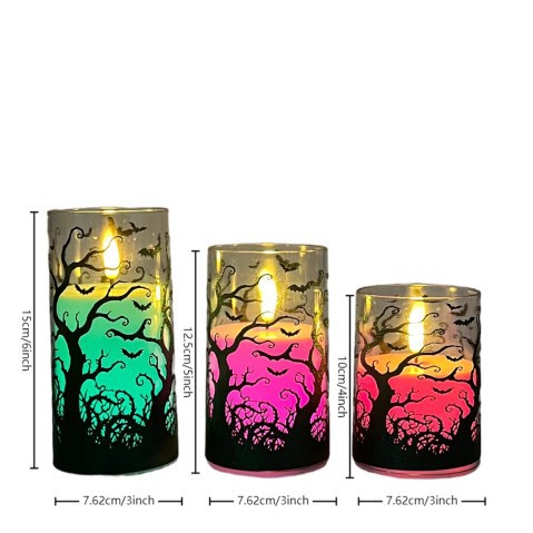 LED Candle Set with Flame Effect for Festive Decoration